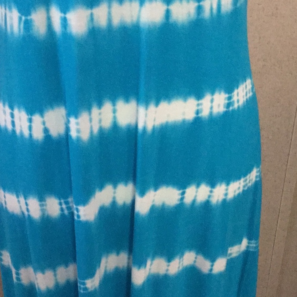 Blue sleeveless Tie Dye Maxi Dress Brand I.N.C. - Picture 7 of 16